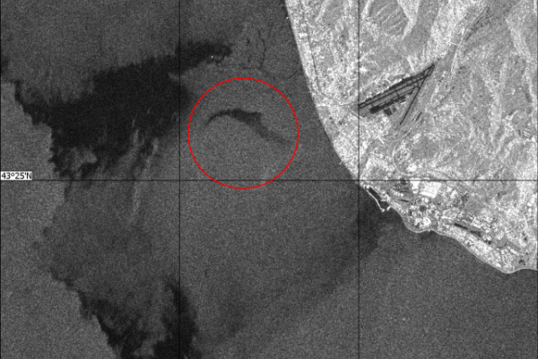 Появились фотографии Ту-154 со спутника