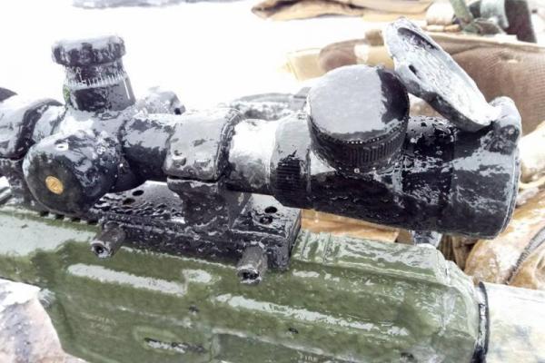 Журналист показал «ледяную» винтовку бойцов АТО, которая работает в экстремальных условиях