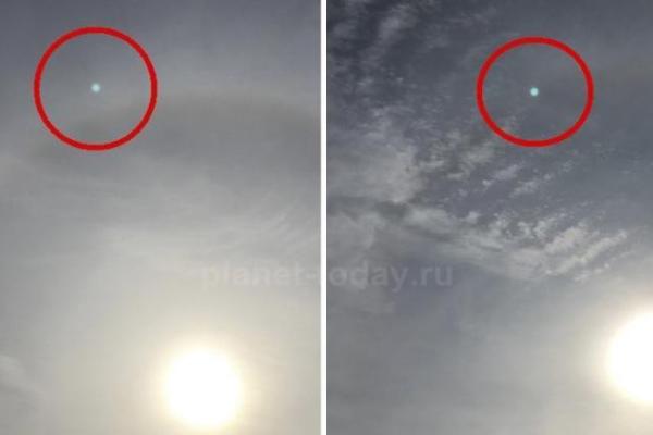 В Калифорнии местный житель заметил НЛО, появившийся вокруг солнечного гало
