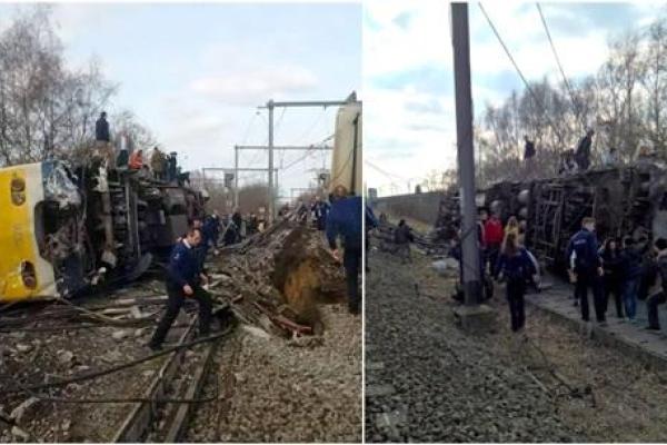 Жуткая авария в Бельгии: поезд сошел с рельсов и раздавил мужчину