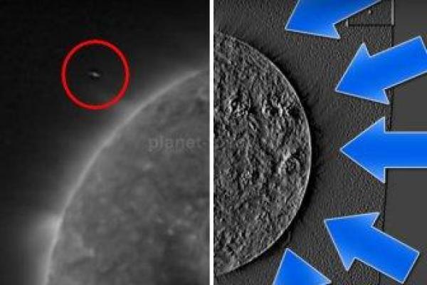 Уфолог заметил огромный летающий диск рядом с Солнцем Уфолог заметил огромный летающий диск рядом с Солнцем