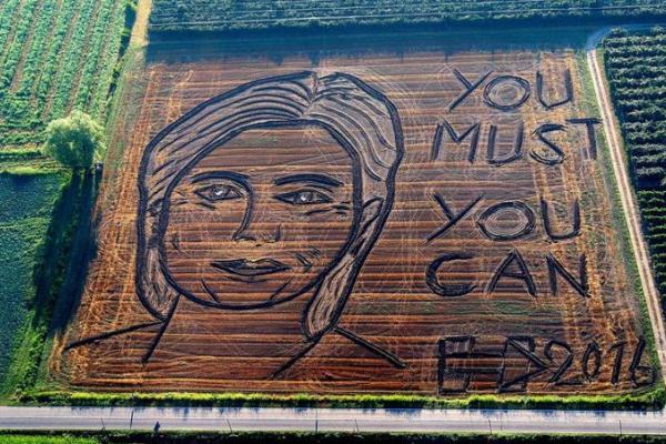 Итальянский фермер «увековечил» Путина на своем поле