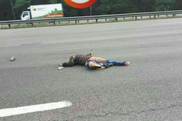 На трассе под Киевом женщина бросилась под грузовик