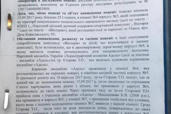 Обнародованы выводы экспертизы по пожару в "Виктории": причину трагедии нашли в комнате воспитателя Обнародованы выводы экспертизы по пожару в "Виктории": причину трагедии нашли в комнате воспитателя