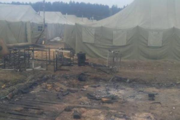 На Черниговщине произошел пожар в военном палаточном городке На Черниговщине произошел пожар в военном палаточном городке