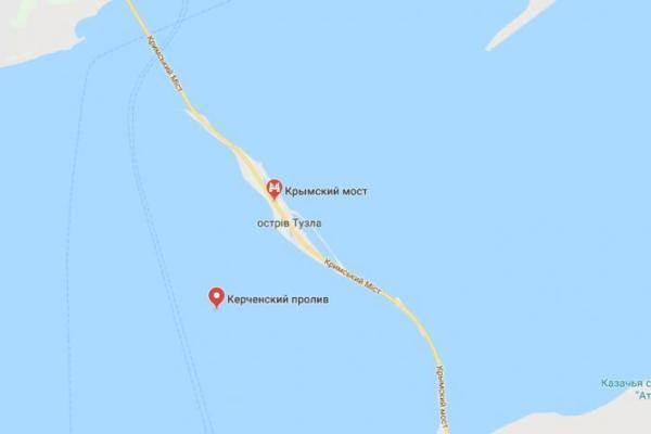 Карты Google подписали Крымский мост на украинском языке Карты Google подписали Крымский мост на украинском языке