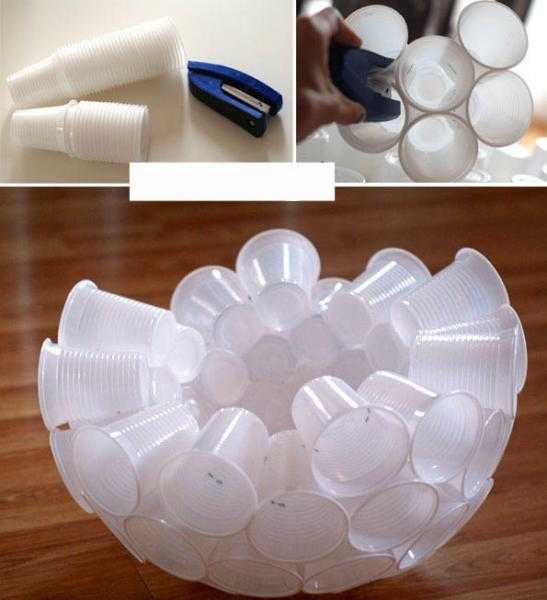 Что понадобится для создания снеговика из пластиковых стаканчиков
